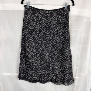 vintage y2k reversible midi skirt lace trim whimsygoth sz Md funky versatile